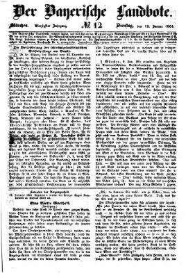 Der Bayerische Landbote Dienstag 12. Januar 1864