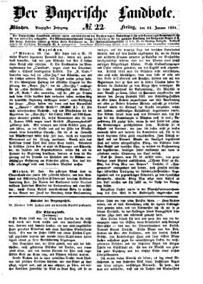 Der Bayerische Landbote Freitag 22. Januar 1864