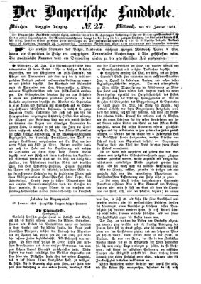 Der Bayerische Landbote Mittwoch 27. Januar 1864