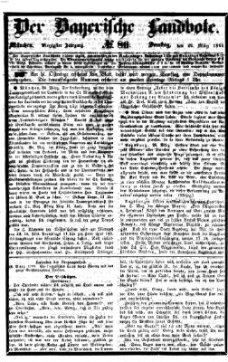 Der Bayerische Landbote Samstag 26. März 1864