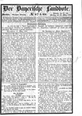 Der Bayerische Landbote Sonntag 27. März 1864