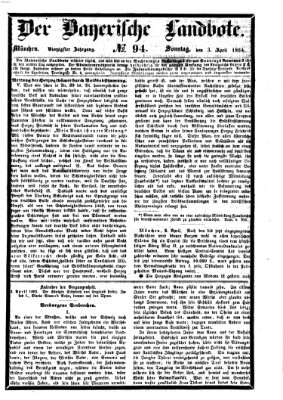 Der Bayerische Landbote Sonntag 3. April 1864