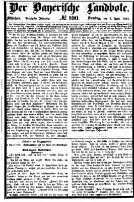 Der Bayerische Landbote Samstag 9. April 1864