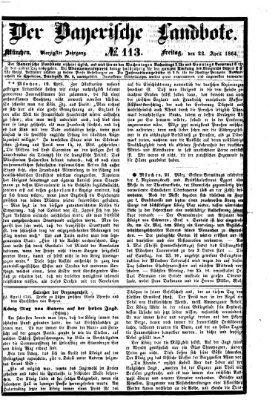 Der Bayerische Landbote Freitag 22. April 1864