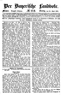 Der Bayerische Landbote Sonntag 24. April 1864