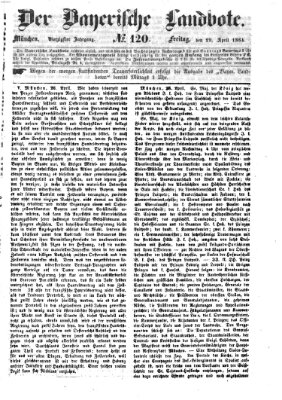 Der Bayerische Landbote Freitag 29. April 1864