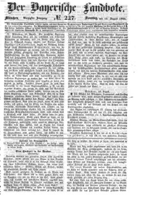 Der Bayerische Landbote Sonntag 14. August 1864