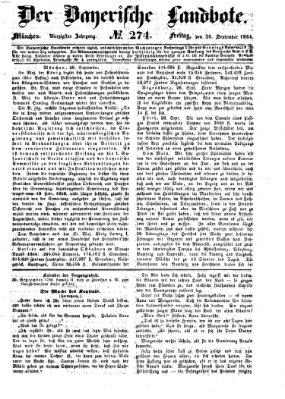 Der Bayerische Landbote Freitag 30. September 1864