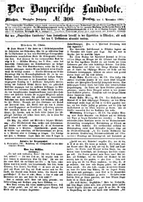 Der Bayerische Landbote Dienstag 1. November 1864