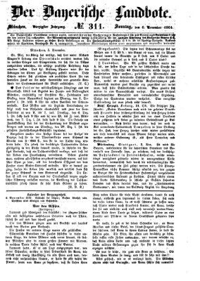 Der Bayerische Landbote Sonntag 6. November 1864