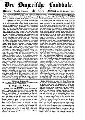 Der Bayerische Landbote Mittwoch 30. November 1864