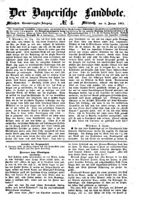 Der Bayerische Landbote Mittwoch 4. Januar 1865