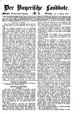 Der Bayerische Landbote Sonntag 8. Januar 1865