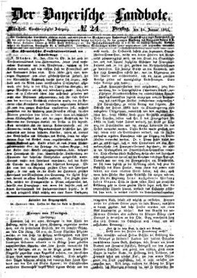 Der Bayerische Landbote Dienstag 24. Januar 1865