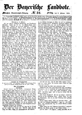 Der Bayerische Landbote Freitag 3. Februar 1865