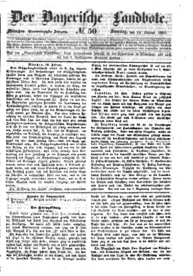 Der Bayerische Landbote Sonntag 19. Februar 1865