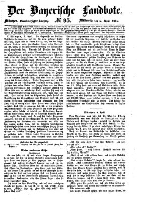 Der Bayerische Landbote Mittwoch 5. April 1865