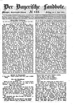 Der Bayerische Landbote Freitag 2. Juni 1865