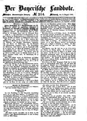 Der Bayerische Landbote Mittwoch 2. August 1865