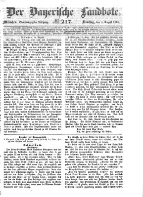 Der Bayerische Landbote Samstag 5. August 1865