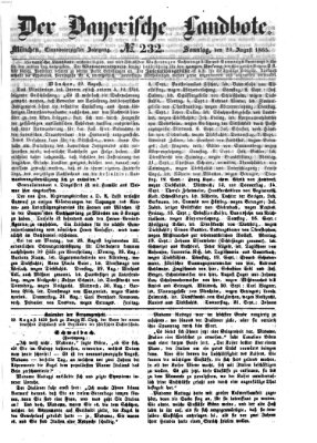 Der Bayerische Landbote Sonntag 20. August 1865