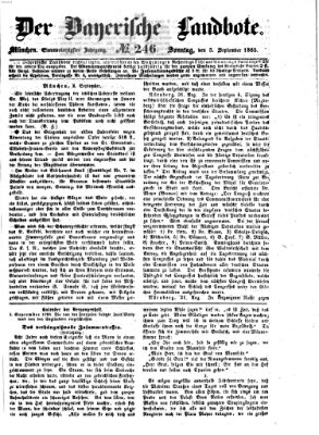 Der Bayerische Landbote Sonntag 3. September 1865