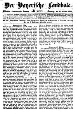 Der Bayerische Landbote Sonntag 15. Oktober 1865