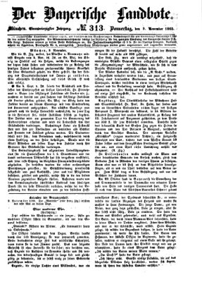 Der Bayerische Landbote Donnerstag 9. November 1865