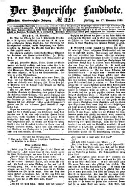 Der Bayerische Landbote Freitag 17. November 1865