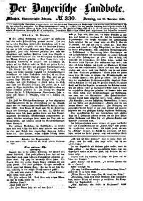 Der Bayerische Landbote Sonntag 26. November 1865