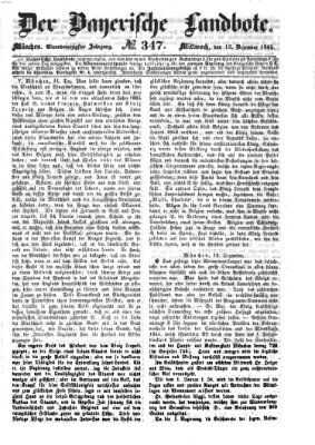 Der Bayerische Landbote Mittwoch 13. Dezember 1865