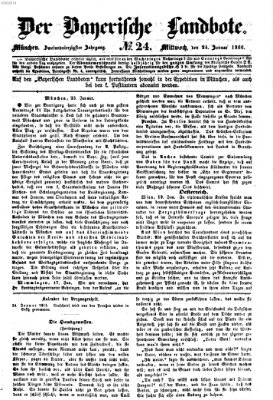 Der Bayerische Landbote Mittwoch 24. Januar 1866