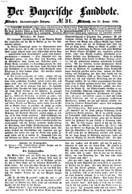 Der Bayerische Landbote Mittwoch 31. Januar 1866