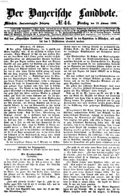 Der Bayerische Landbote Dienstag 13. Februar 1866