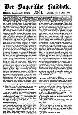 Der Bayerische Landbote Freitag 2. März 1866