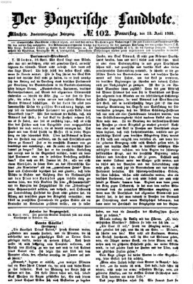 Der Bayerische Landbote Donnerstag 12. April 1866