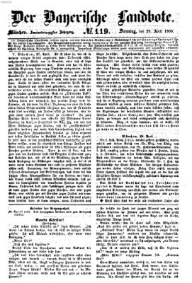 Der Bayerische Landbote Sonntag 29. April 1866