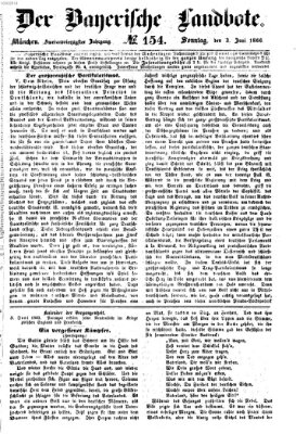 Der Bayerische Landbote Sonntag 3. Juni 1866