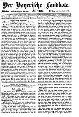 Der Bayerische Landbote Freitag 15. Juni 1866