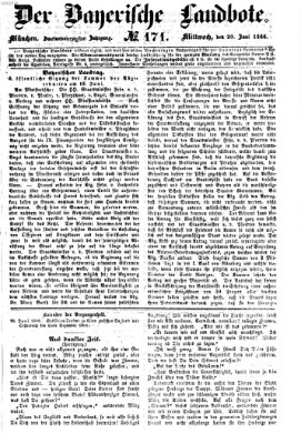 Der Bayerische Landbote Mittwoch 20. Juni 1866