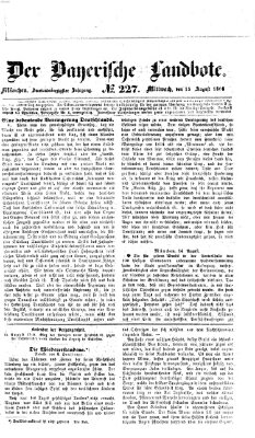 Der Bayerische Landbote Mittwoch 15. August 1866