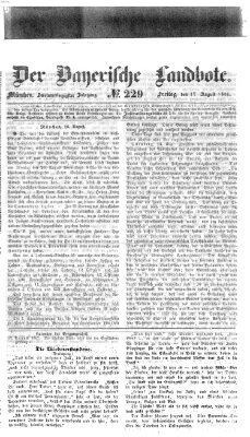 Der Bayerische Landbote Freitag 17. August 1866