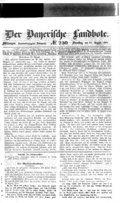 Der Bayerische Landbote Samstag 18. August 1866