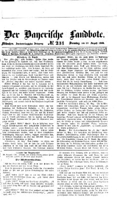 Der Bayerische Landbote Sonntag 19. August 1866