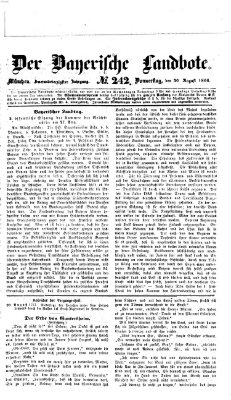 Der Bayerische Landbote Donnerstag 30. August 1866