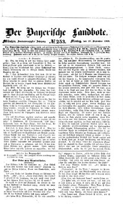 Der Bayerische Landbote Montag 10. September 1866