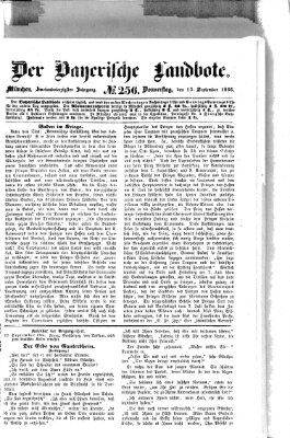Der Bayerische Landbote Donnerstag 13. September 1866