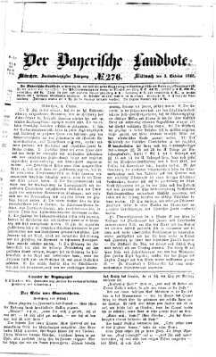 Der Bayerische Landbote Mittwoch 3. Oktober 1866