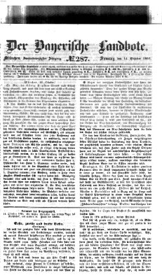 Der Bayerische Landbote Sonntag 14. Oktober 1866