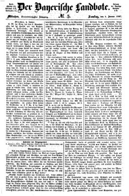 Der Bayerische Landbote Samstag 5. Januar 1867